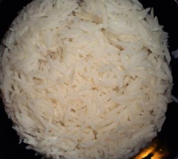 Cooked Basmati Rice Grains